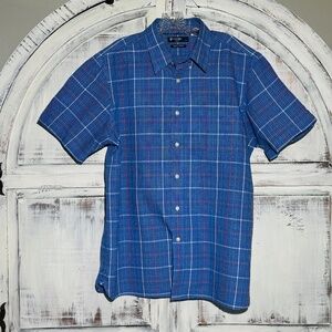 Cremieux Classics Supima Cotton Red/White/Blue Plaid Mens XL Button Up Shirt